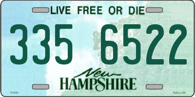 NH license plate 3356522