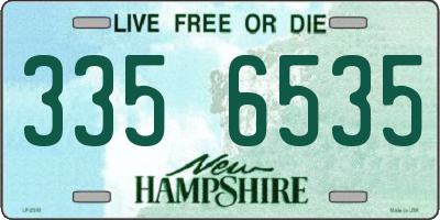 NH license plate 3356535