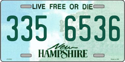 NH license plate 3356536