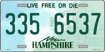 NH license plate 3356537