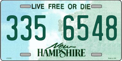 NH license plate 3356548