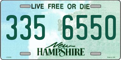 NH license plate 3356550