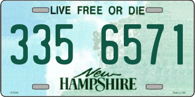 NH license plate 3356571