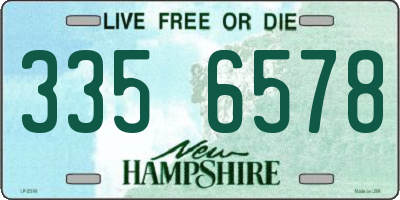 NH license plate 3356578