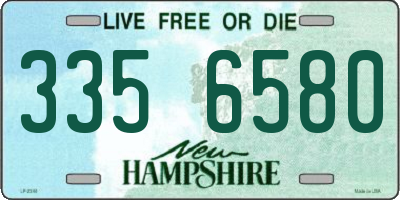 NH license plate 3356580