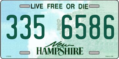 NH license plate 3356586