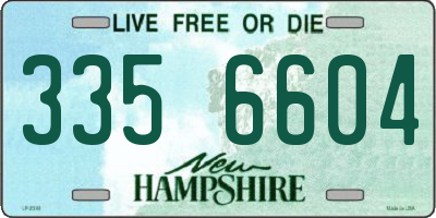 NH license plate 3356604