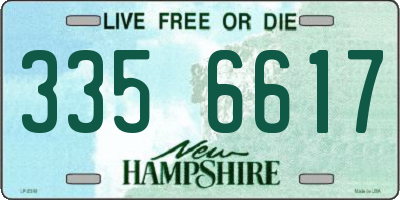 NH license plate 3356617