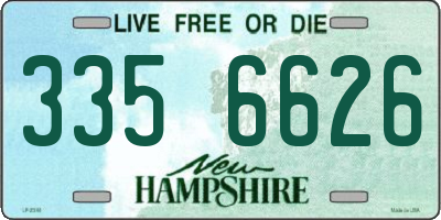 NH license plate 3356626