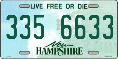 NH license plate 3356633