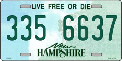 NH license plate 3356637