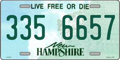 NH license plate 3356657