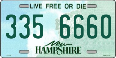 NH license plate 3356660