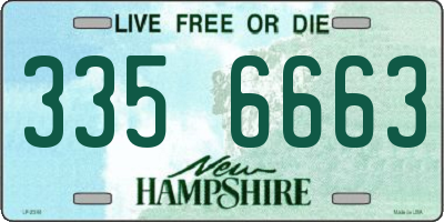 NH license plate 3356663