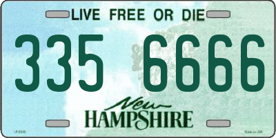NH license plate 3356666