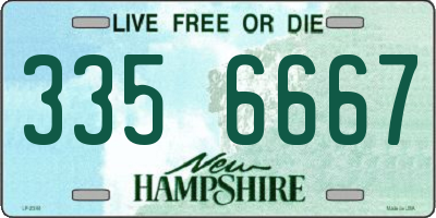 NH license plate 3356667