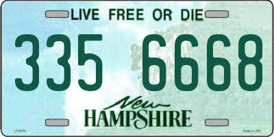 NH license plate 3356668