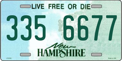 NH license plate 3356677