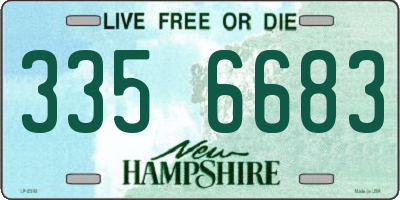 NH license plate 3356683