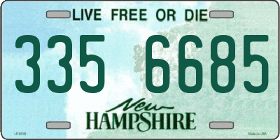 NH license plate 3356685