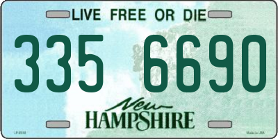 NH license plate 3356690