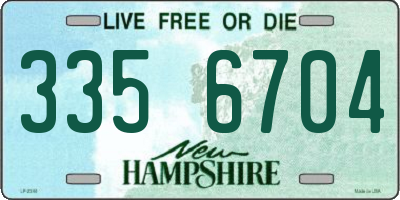 NH license plate 3356704