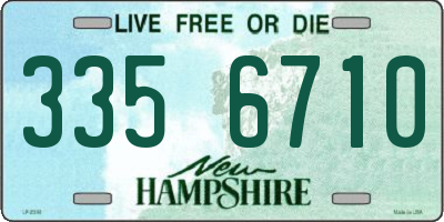 NH license plate 3356710