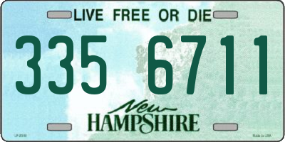 NH license plate 3356711