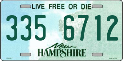 NH license plate 3356712