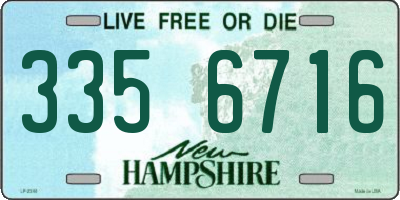 NH license plate 3356716