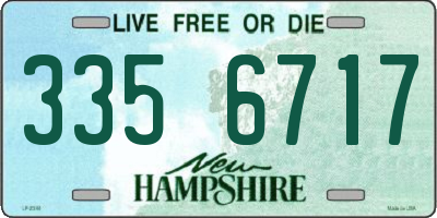 NH license plate 3356717