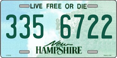 NH license plate 3356722