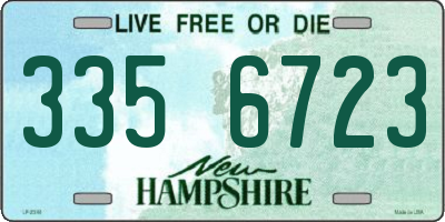 NH license plate 3356723