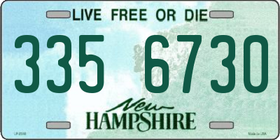 NH license plate 3356730