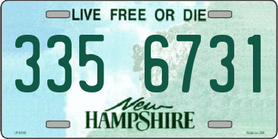 NH license plate 3356731