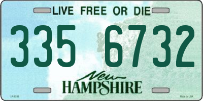 NH license plate 3356732