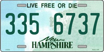 NH license plate 3356737