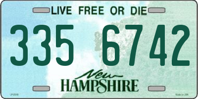 NH license plate 3356742