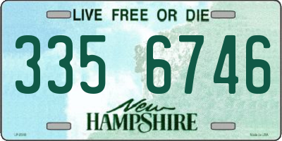 NH license plate 3356746