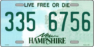 NH license plate 3356756