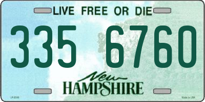 NH license plate 3356760