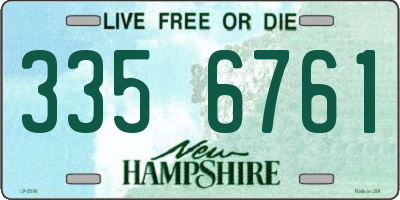 NH license plate 3356761