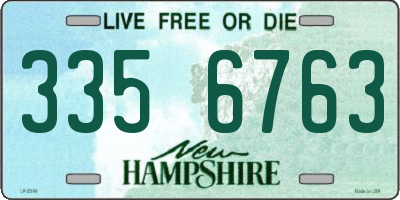 NH license plate 3356763