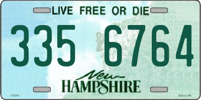 NH license plate 3356764
