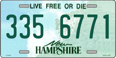 NH license plate 3356771