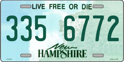 NH license plate 3356772