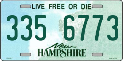 NH license plate 3356773