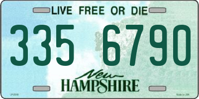 NH license plate 3356790