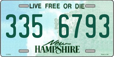 NH license plate 3356793