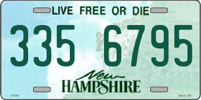 NH license plate 3356795